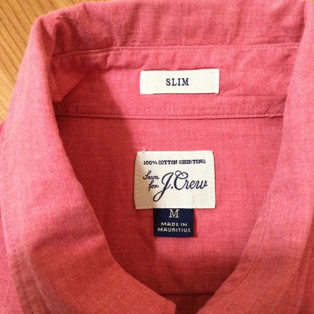 J.Crew Men’s Slim Button Down Long Sleeve Salmon Shirt Size M